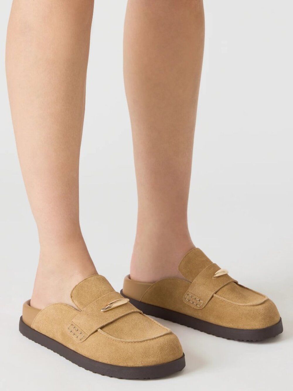 Steve Madden Tobin Chestnut Suede Mule - Size: 6